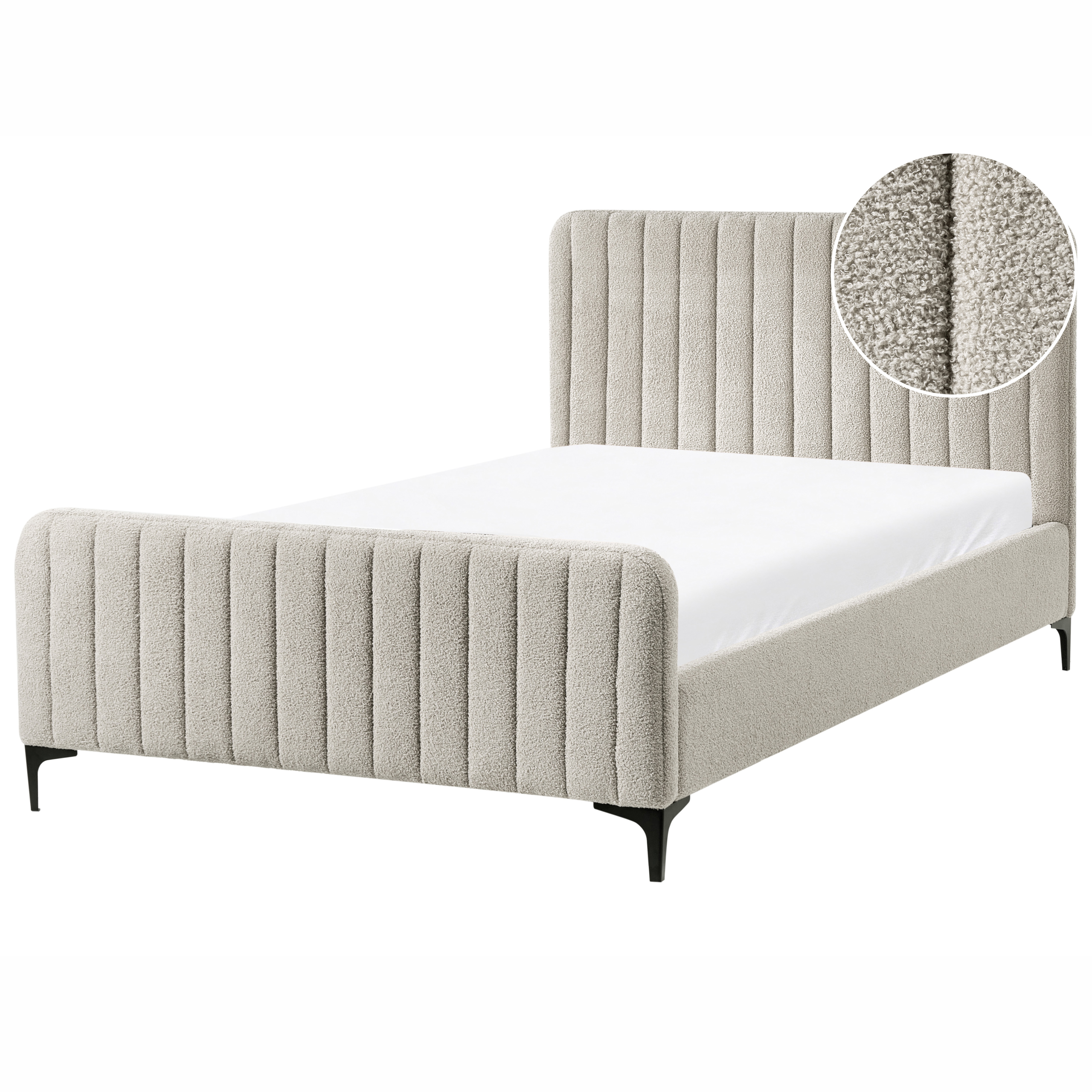 Sänky buklee LUNAN 120 x 200 cm Beige