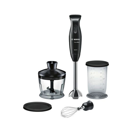 Bosch | CleverMixx MSM2650B | Tehosekoitin | Sauvasekoitin | 600 W | Nopeuksien lukumäärä 12 | Silppuri | Musta
