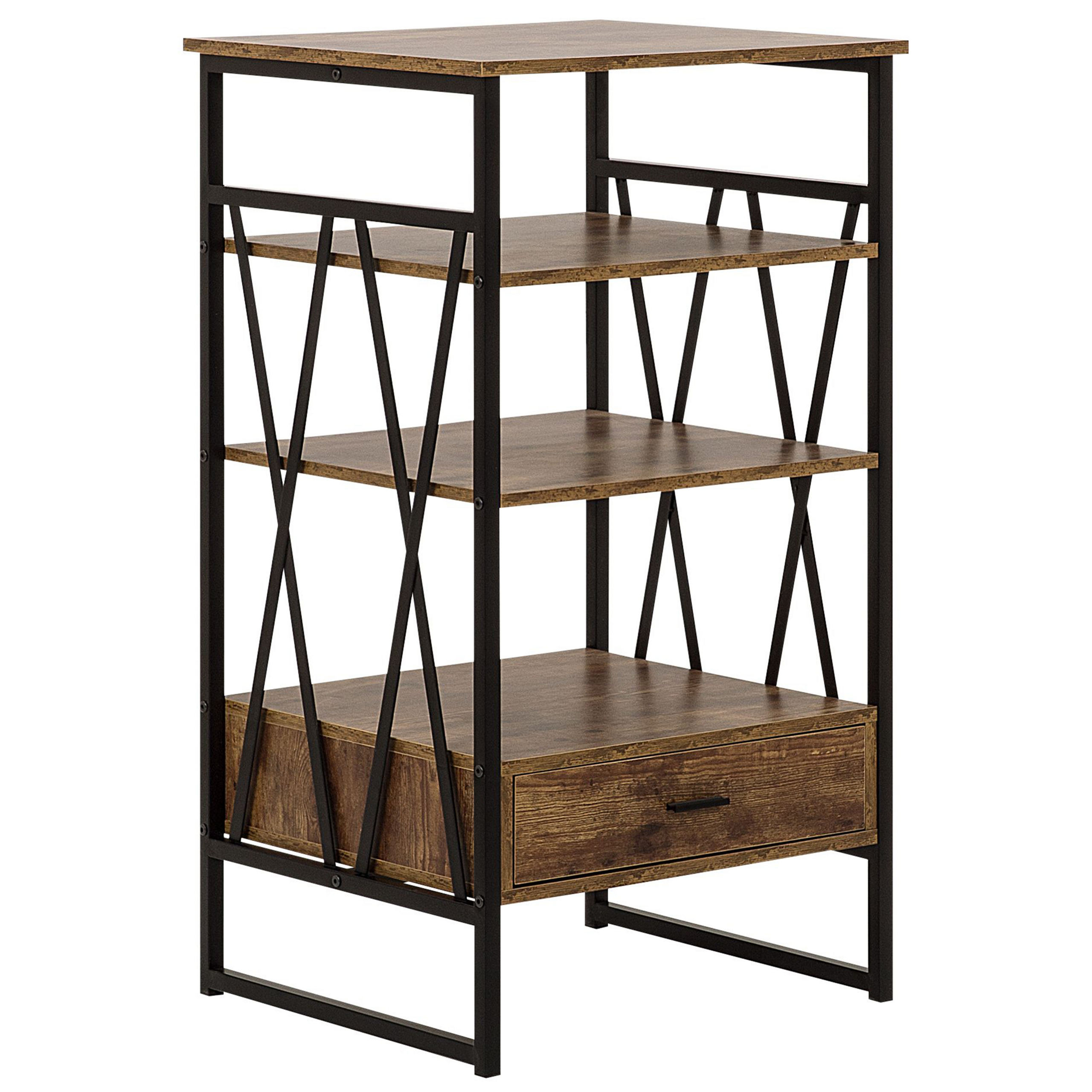 Hyllykkö 3 tasoa KEENE 101 cm Tummanruskea