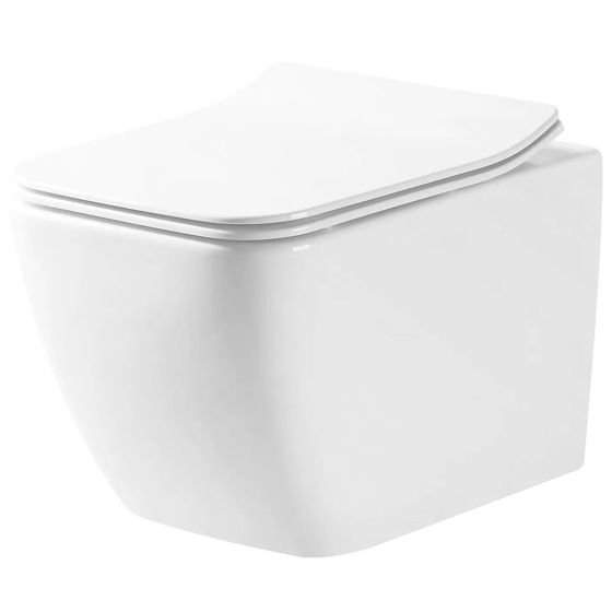 REA Seinä-WC MARTIN RIMLESS DUROPLAST/SLIM/ZM valkoinen, 51X36, 5X32, 5CM