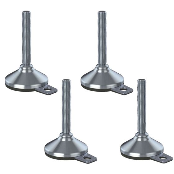 Ruostumaton tasoitusjalka 16x100x80mm jalusta ja tärinänesto 1500kg-sarja.