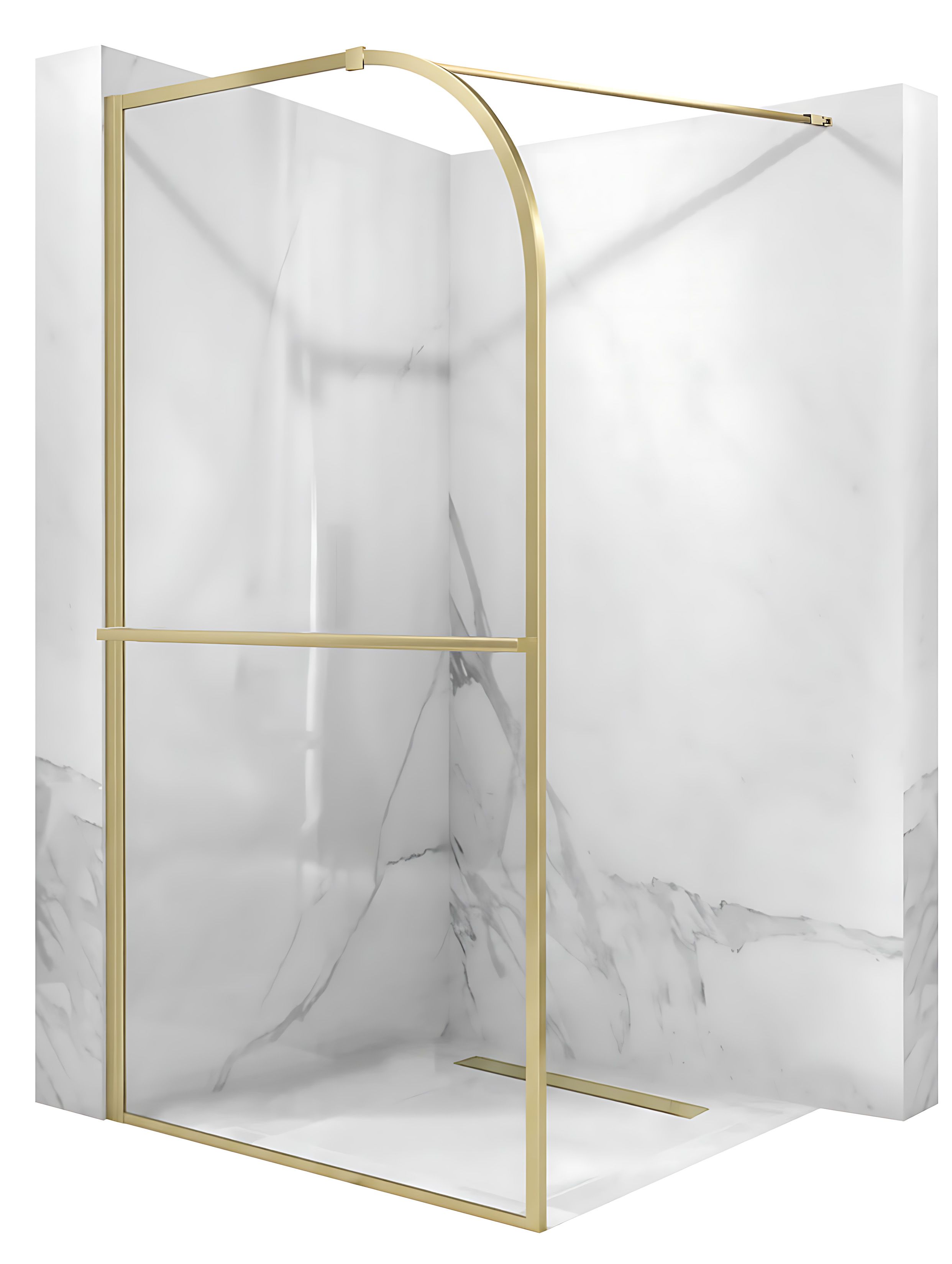 REA Suihkuseinä SKY 100 harjattu kulta, 100X100X200CM