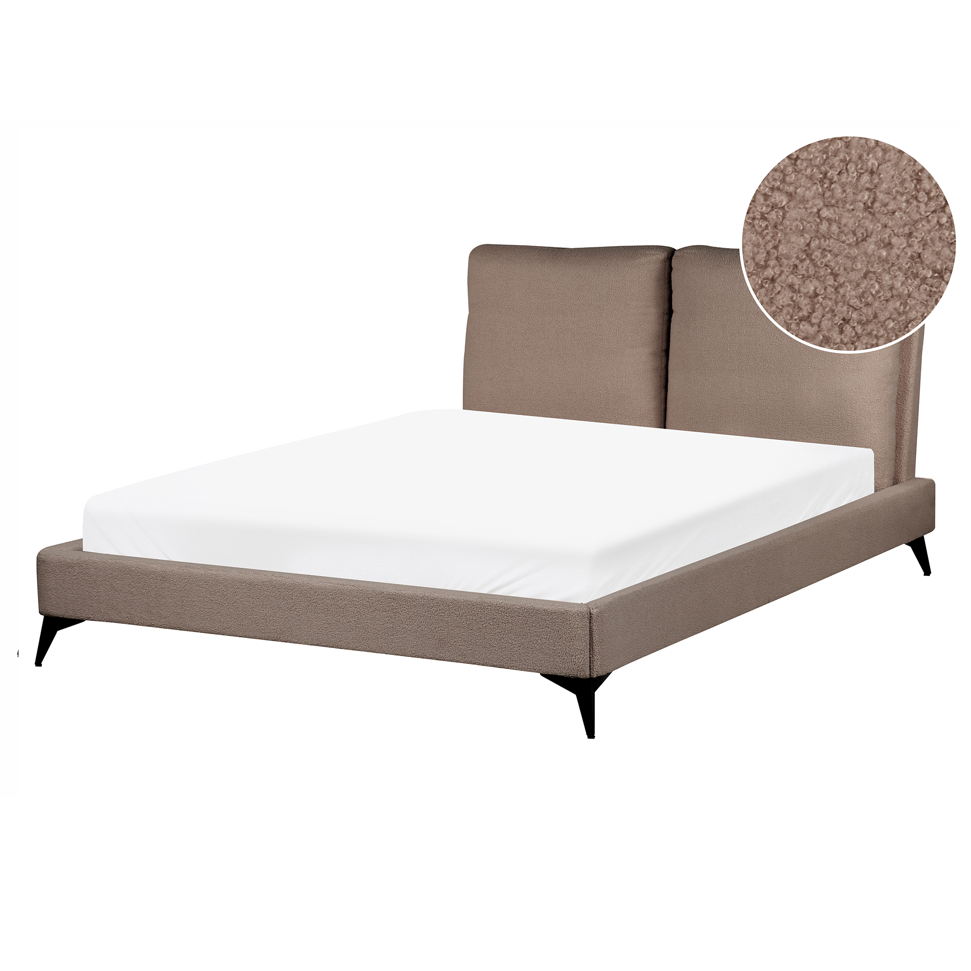 Sänky buklee MELLE 140 x 200 cm Ruskea