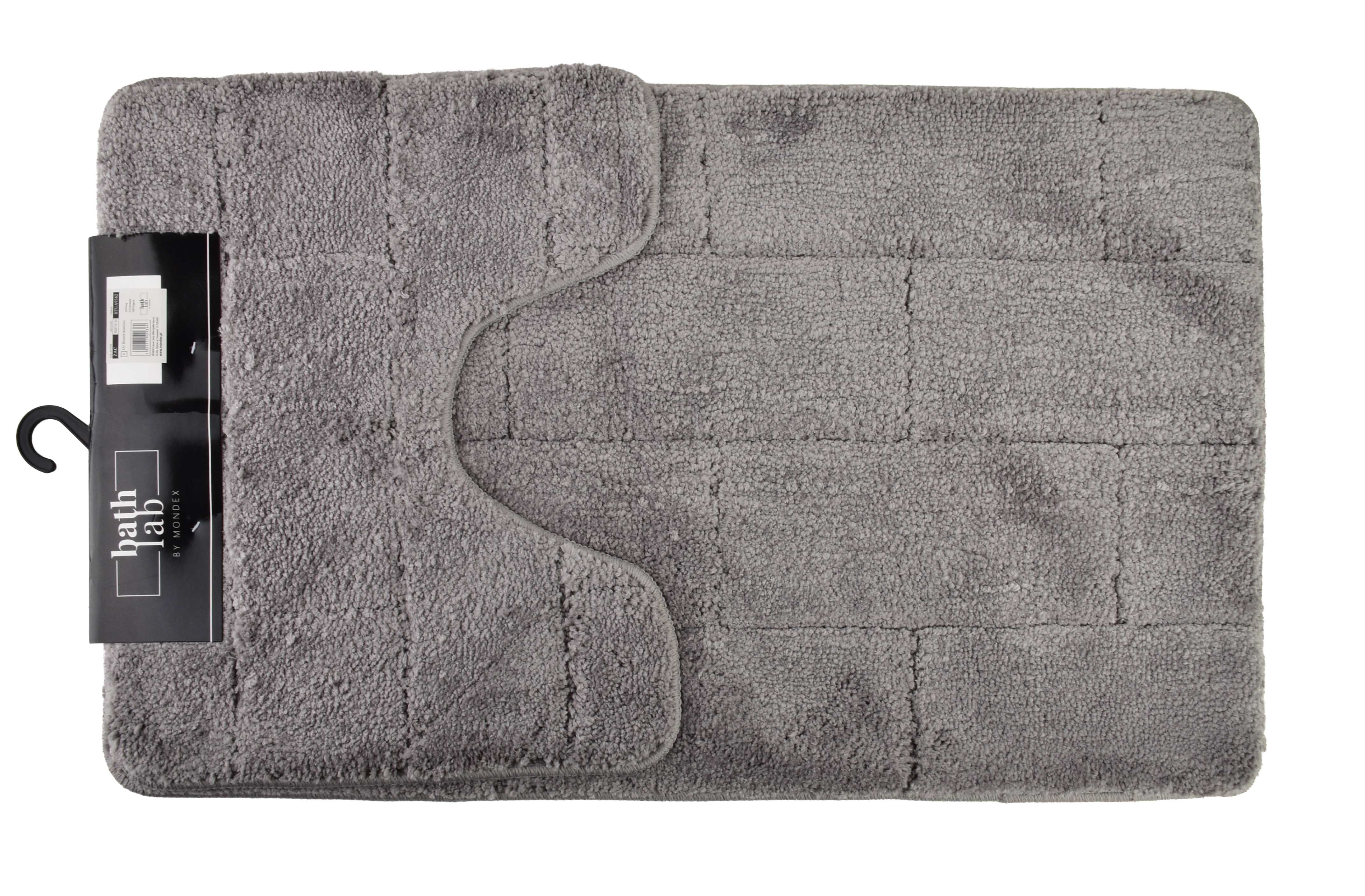Kylpyhuonemattosetti polyesteri ZAC 50x37/50x80 cm harmaa 2 kpl