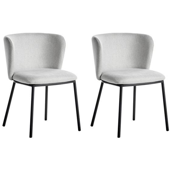 Ruokatuolisetti 2 kpl MINA Vaaleanharmaa