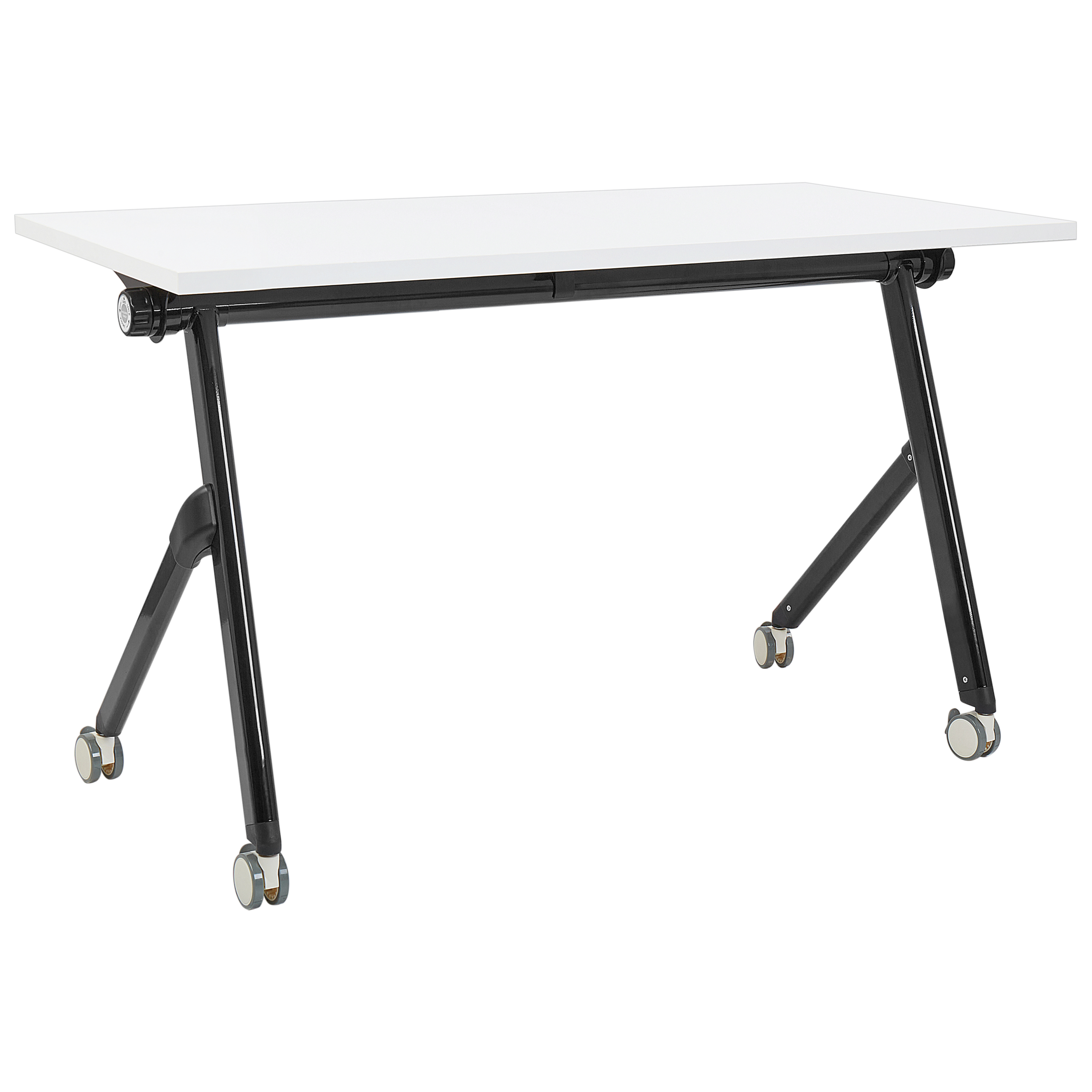 Taitettava työpöytä BENDI Valkoinen 120 cm 60 cm pyörillä