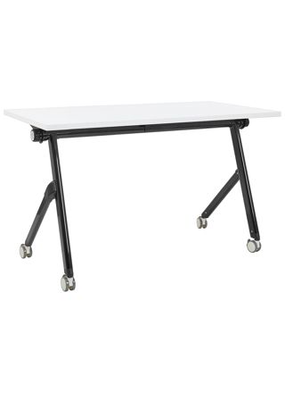 Taitettava työpöytä BENDI Valkoinen 120 cm 60 cm pyörillä