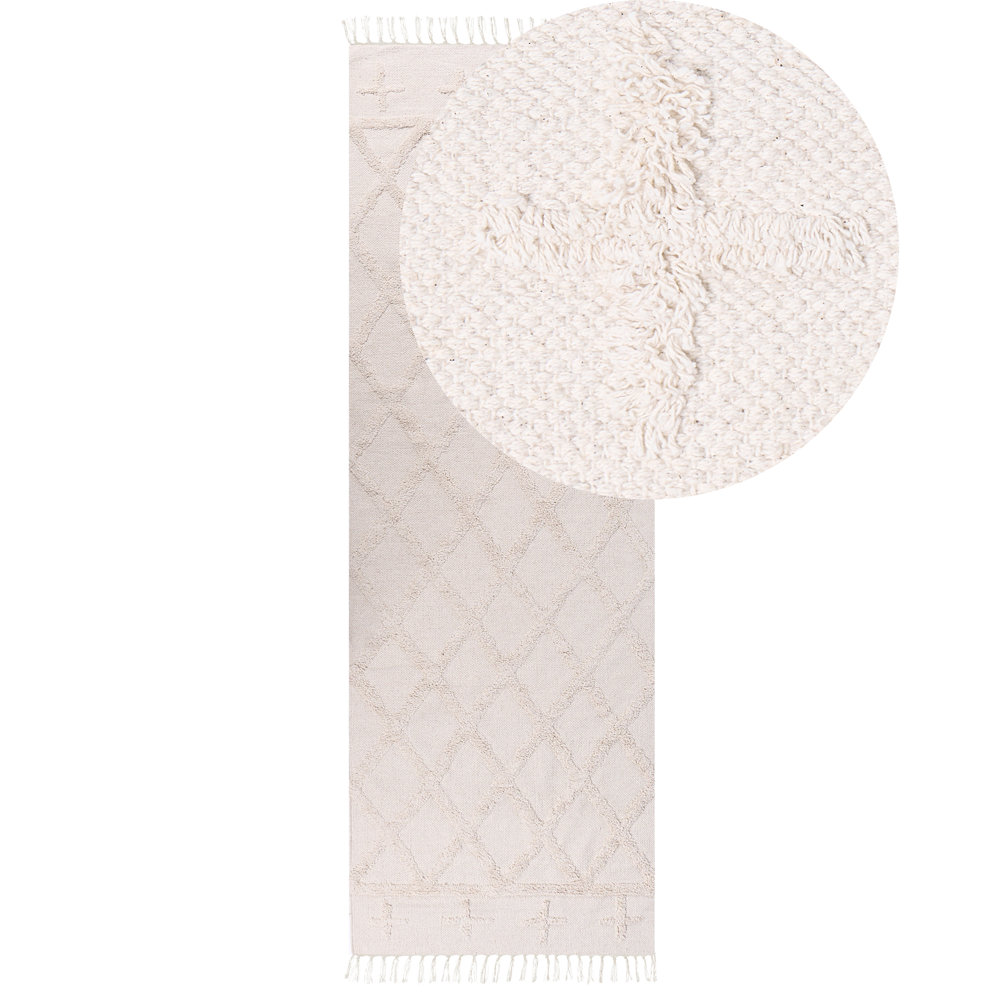 Matto TOZLU Beige 80 x 230 cm puuvilla