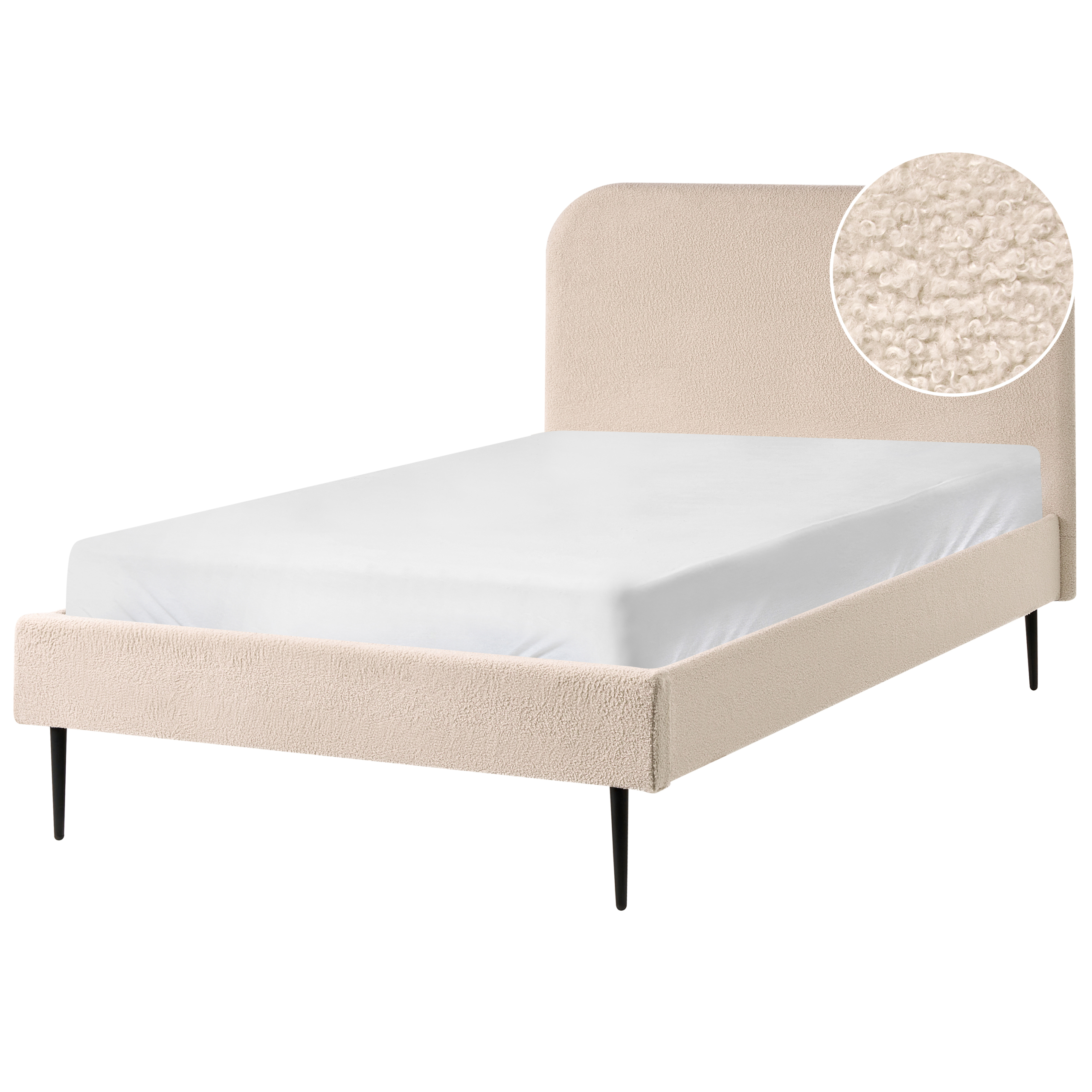 Sänky Buklee FLAYAT 120 x 200 cm Vaaleanbeige