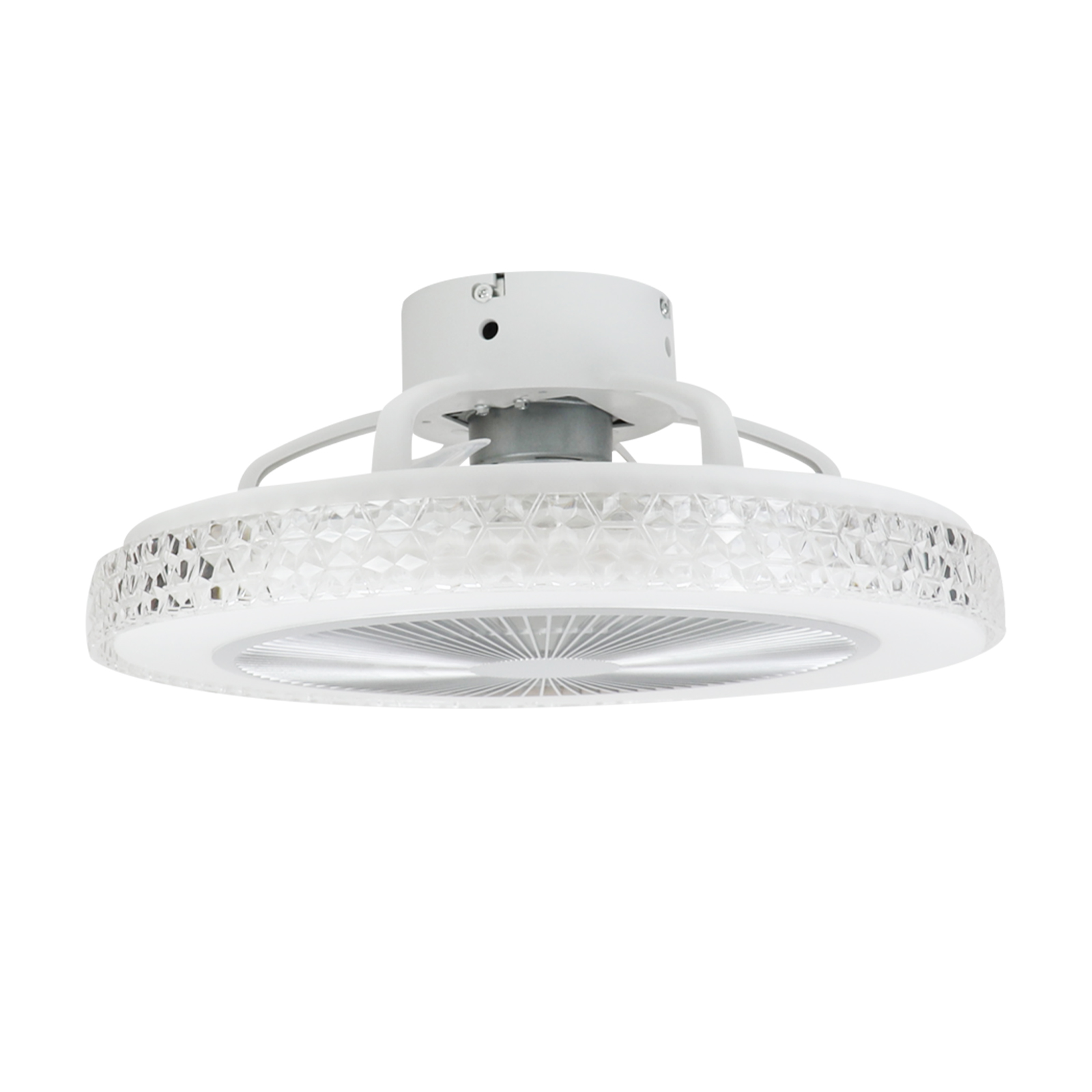 NETTLIFE - kattotuuletin LED - valaistuksella ja kaukosäätimellä - hiljainen, 48,5 CM, himmennettävä, ajastintoiminto