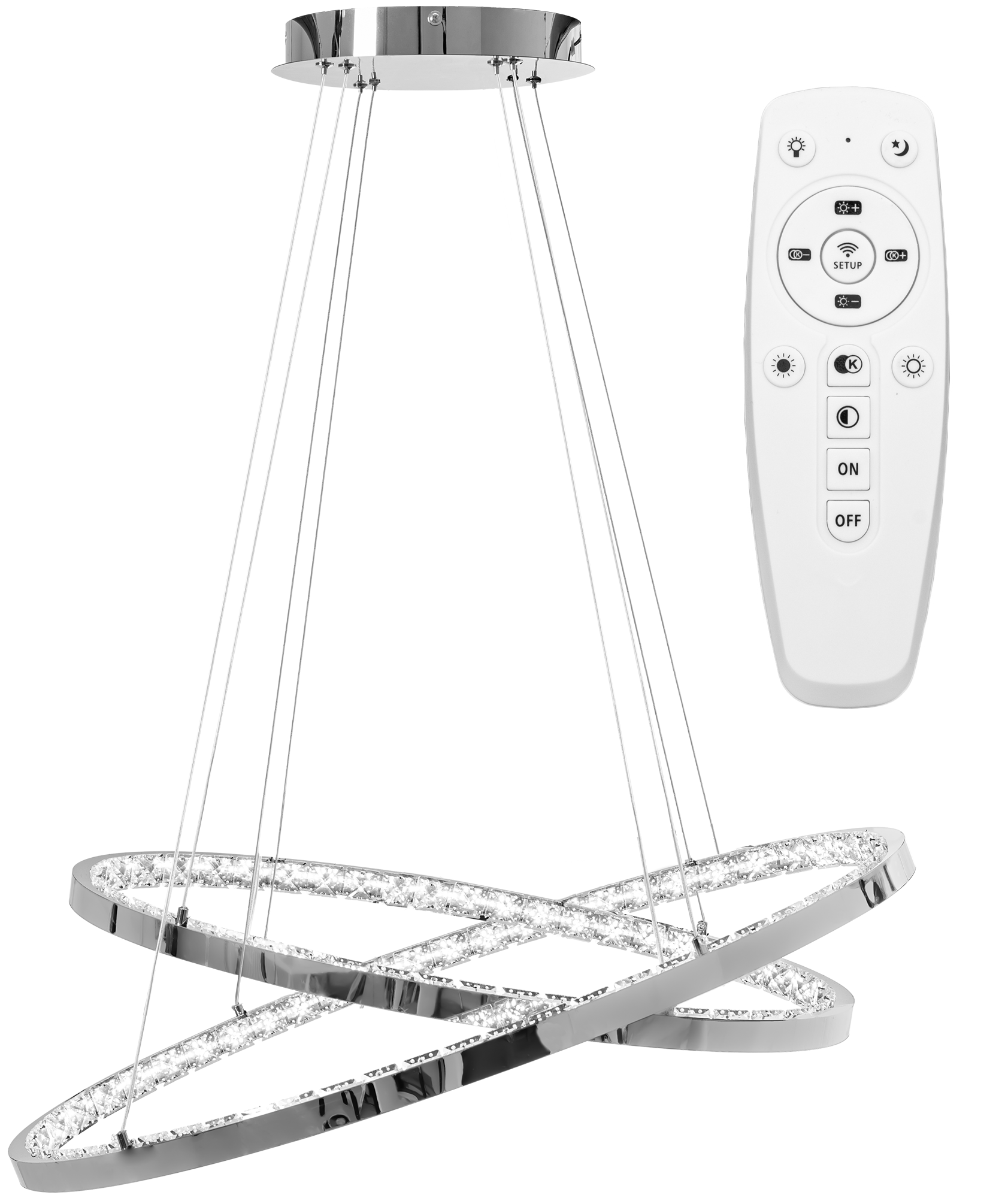 TOOLIGHT riippuva kattovalaisin LED APP771-3CP vaaleanharmaa, 70x70x6cm