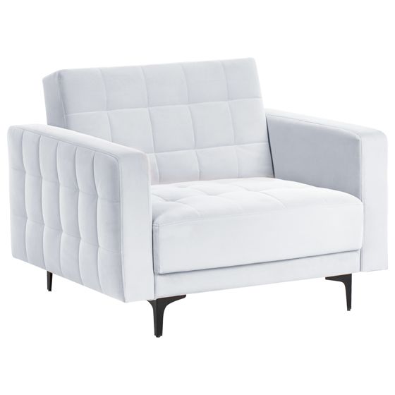 Nojatuoli ABERDEEN sametti Vaaleanharmaa