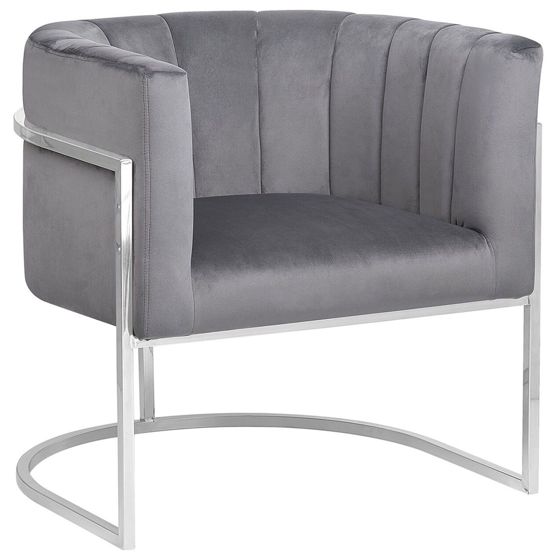 Nojatuoli LARVIK sametti Harmaa