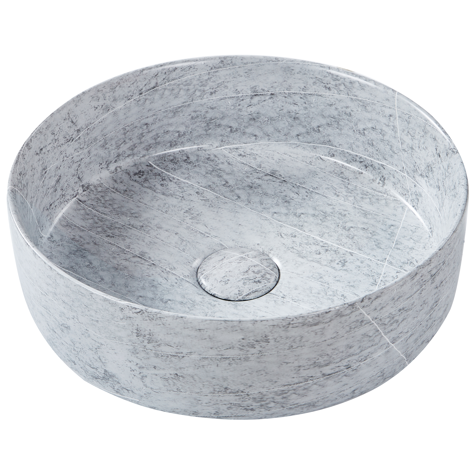 Pesuallas tason päälle GUDAR ⌀ 37 cm Keramiikka Harmaa betonikuvio
