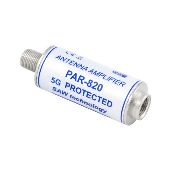 DVB-T2 lineaarinen antennivahvistin 19dB LTE 5G suodatin PAR-820 Telkom Telmor
