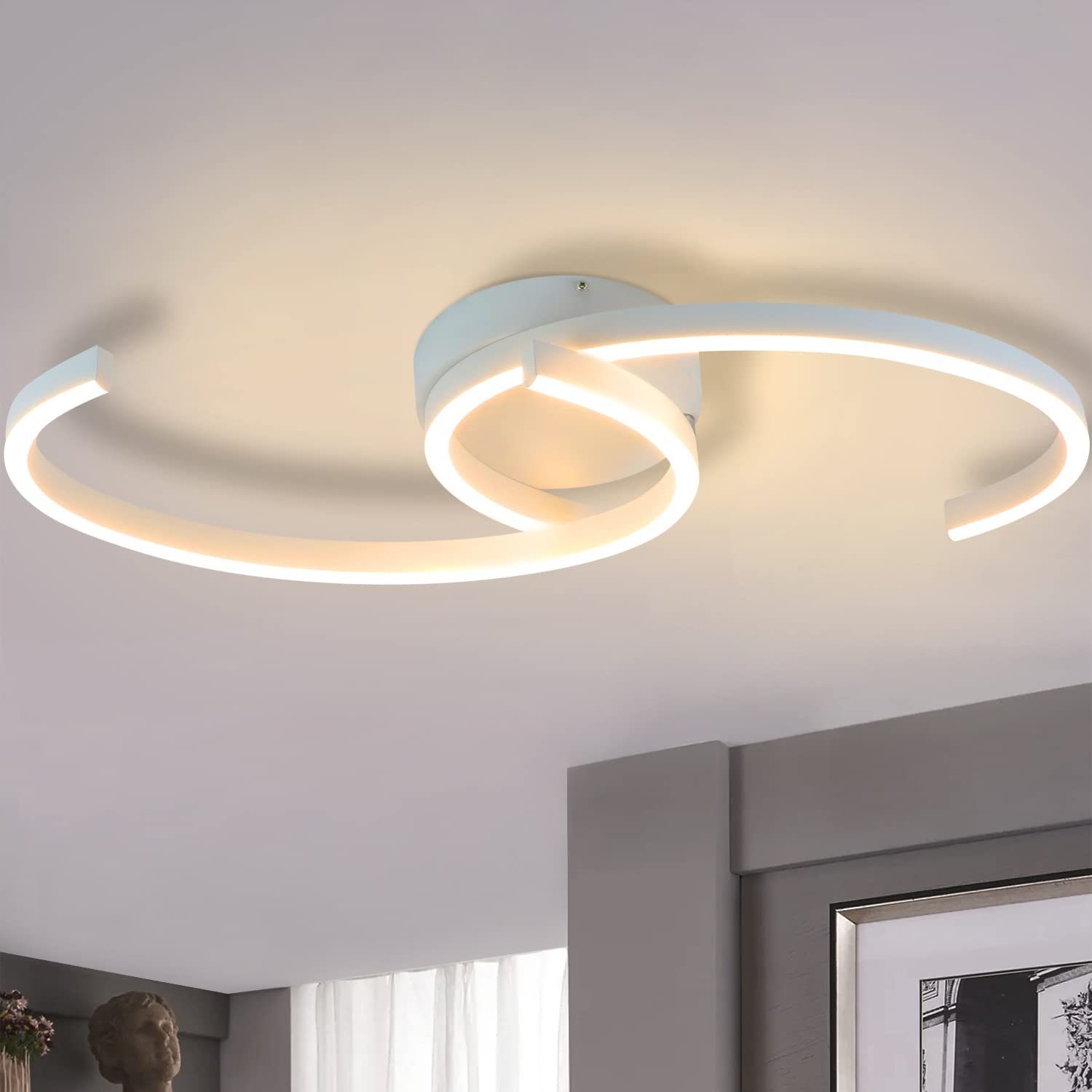 ZMH LED-kattovalaisin olohuoneeseen, 24W, 3000K