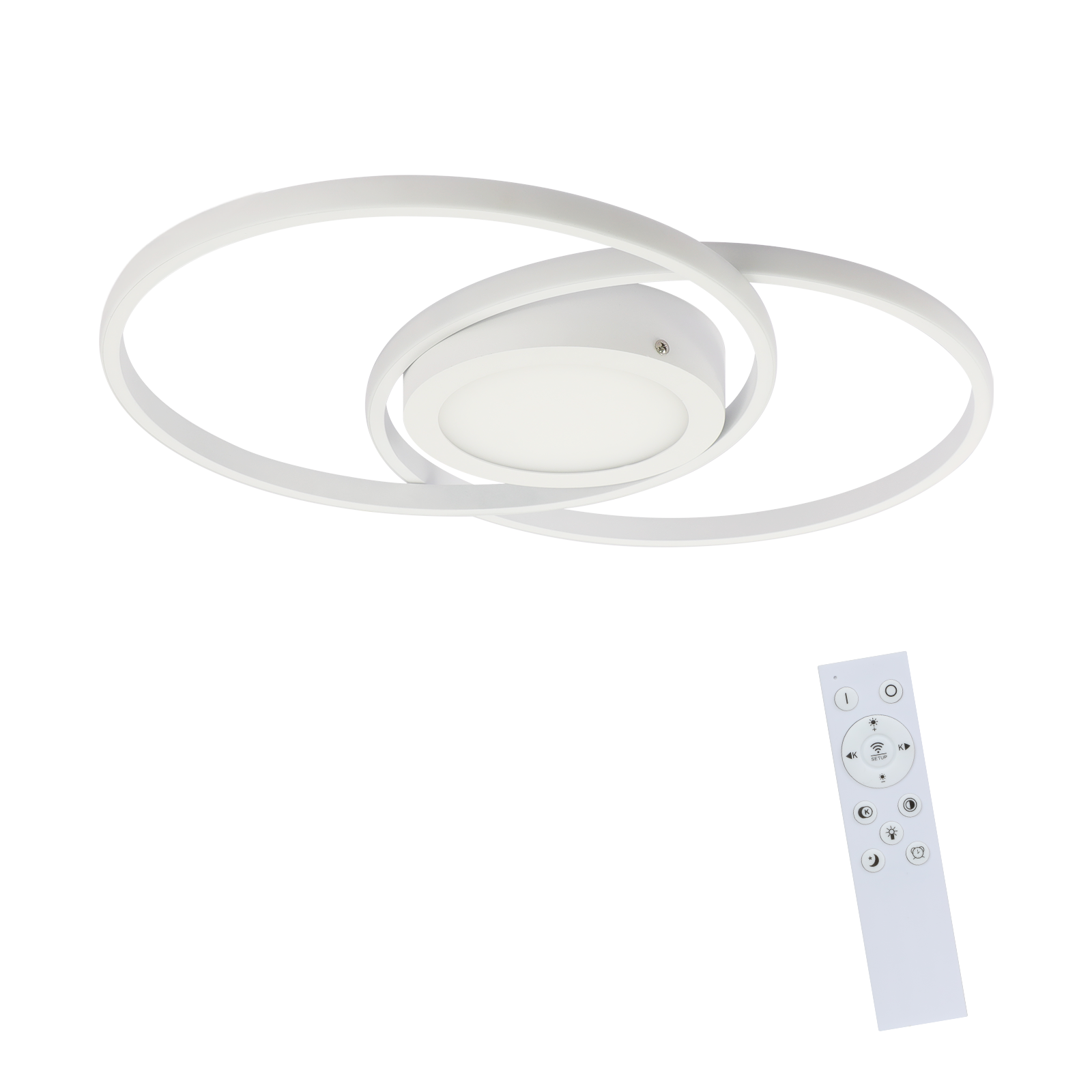 NETTLIFE himmennettävä LED-kattovalaisinKaukosäätimellä 48W valkoinen, olohuoneen design, makuuhuone moderni, lamppuKeittiöön, toimistoon