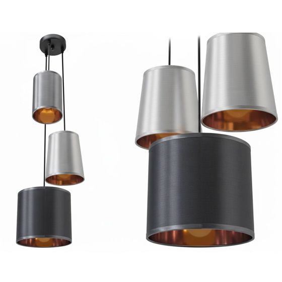 TOOLIGHT riippuvalaisin APP971-3CP harmaa kulta, 108X12X18CM