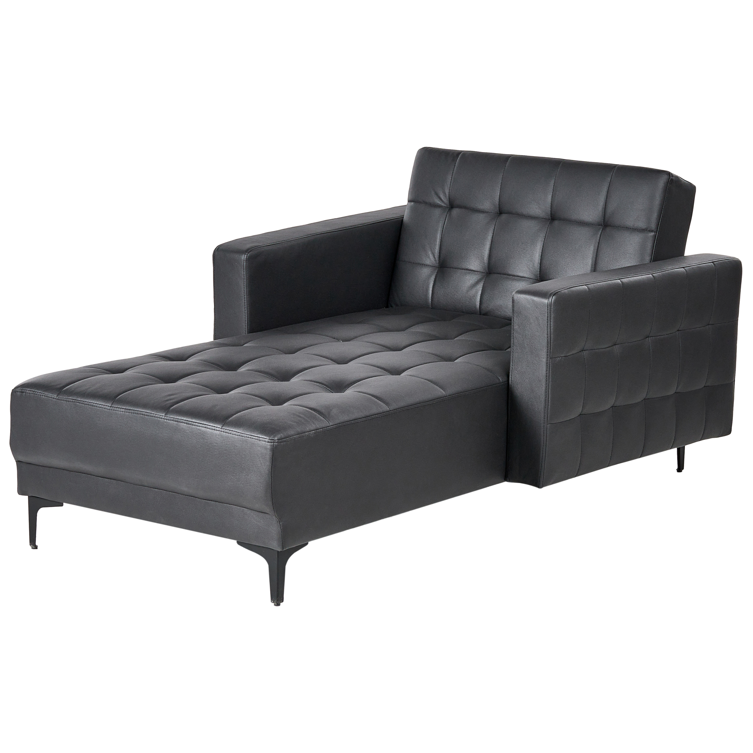 Divaani ABERDEEN keinonahka Musta