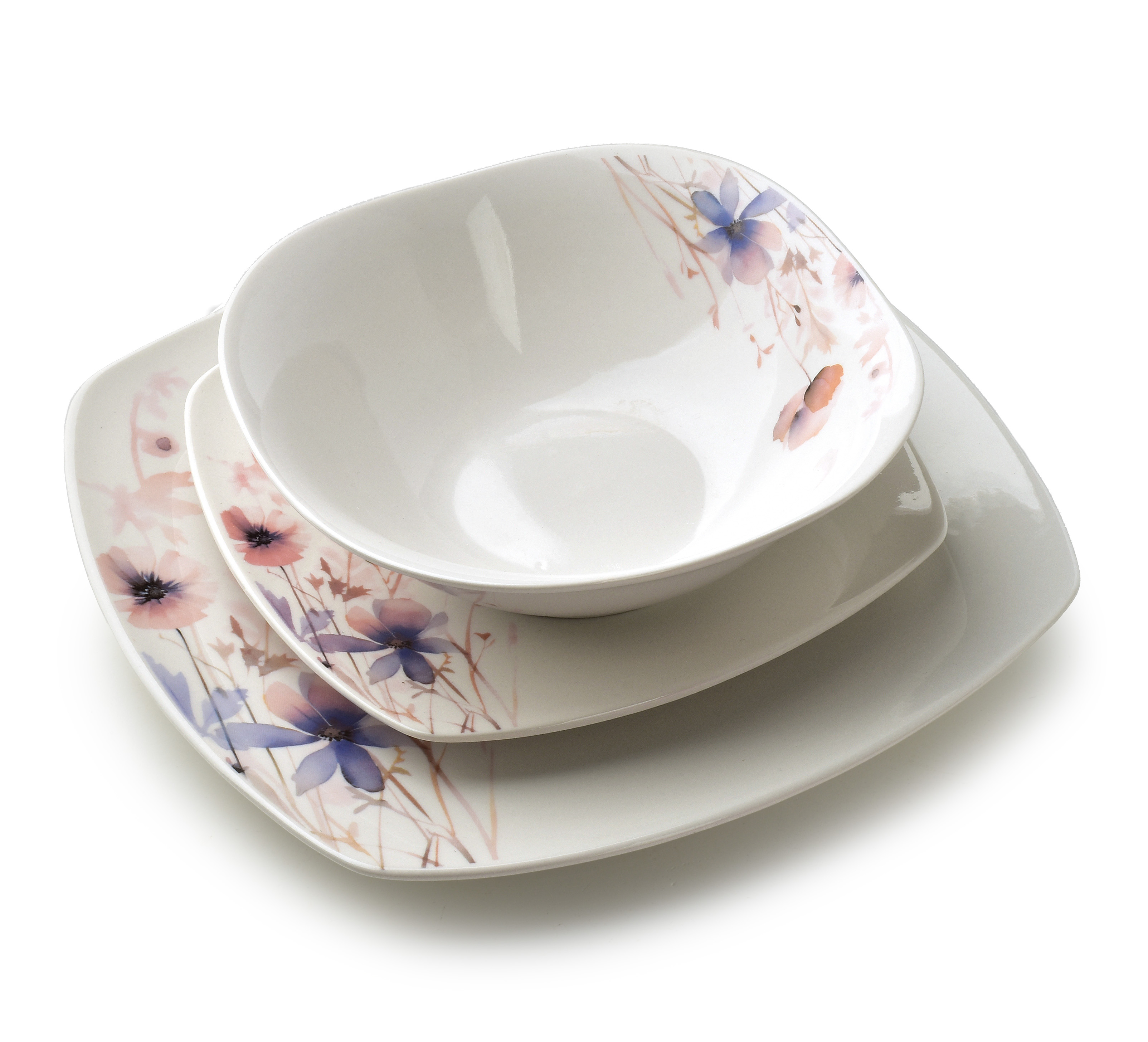 Astiasto posliini AFFEKDESIGN LEA DELICATE 16/18/24 cm kukka 18 osaa