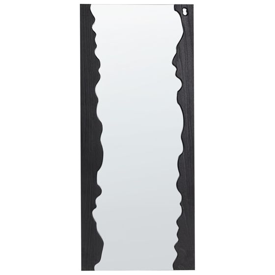Seinäpeili SAULLCET 75 cm 175 cm keisaripuu Musta