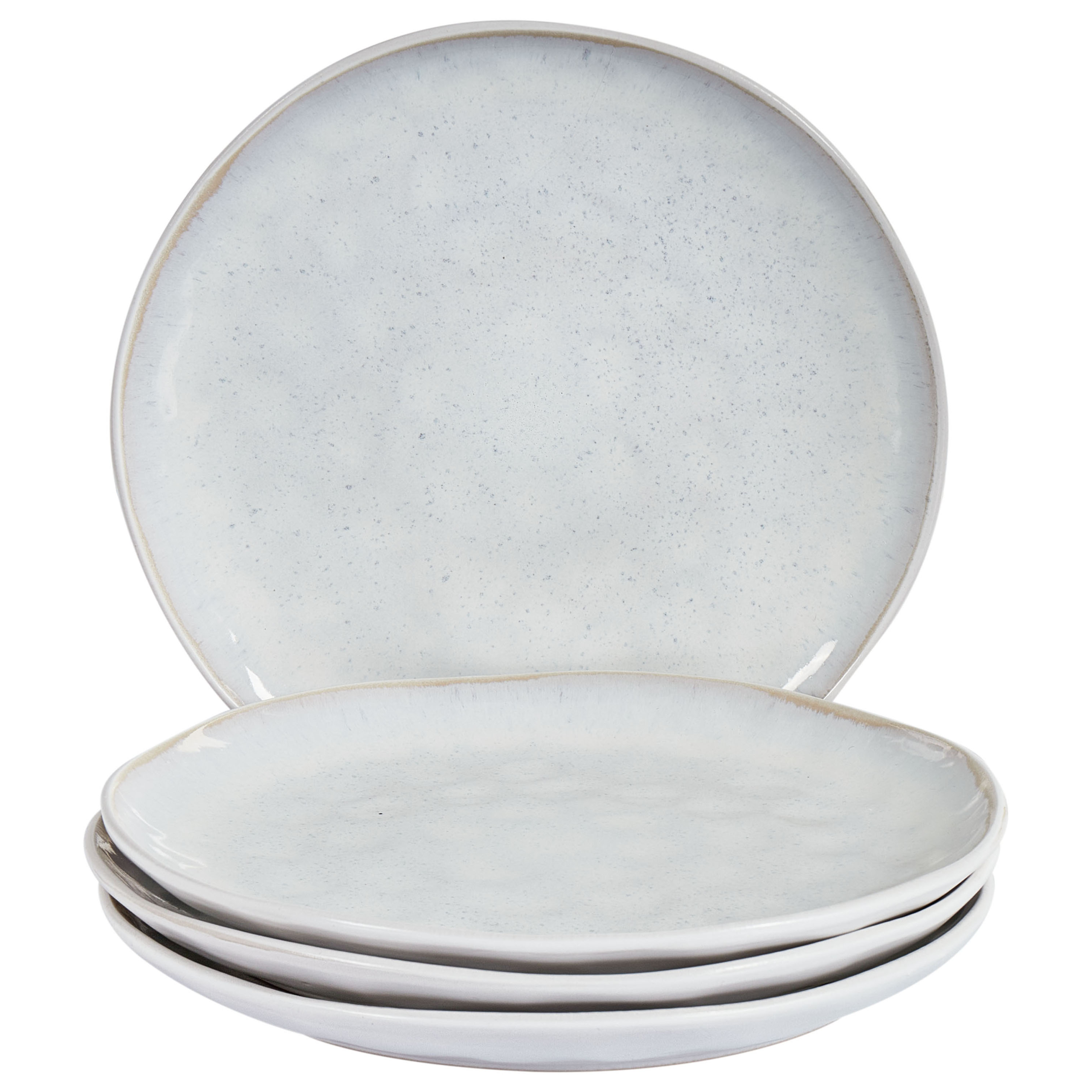 Ruokalautassetti 4 kpl SESAME kivitavara Vaaleanharmaa