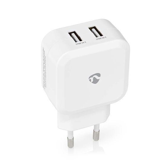 24 W USB-seinälaturi kahdella USB-A portilla pikalataukseen