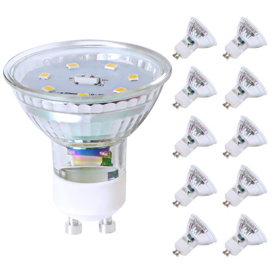 ZMH 10 x 5 W LED-lamppua, energiansäästö, 110°:n valokeila, heijastinvalaisin, 3000 K