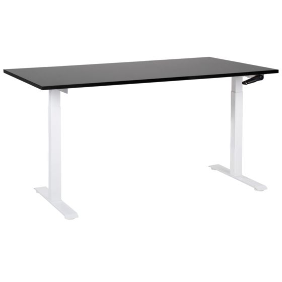 Työpöytä säädettävä DESTINES 160 cm 72 cm Musta/valkoinen