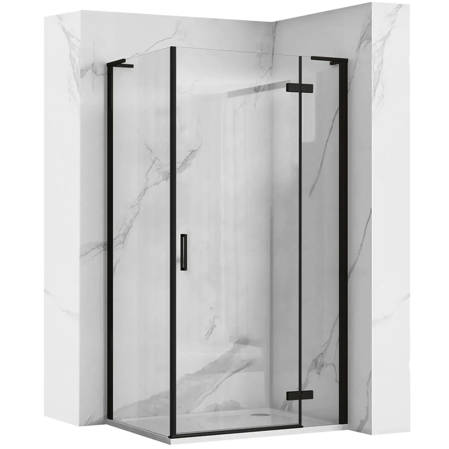 REA Suihkukaappi HUGO 90x80 musta, 90X80X200, 5CM