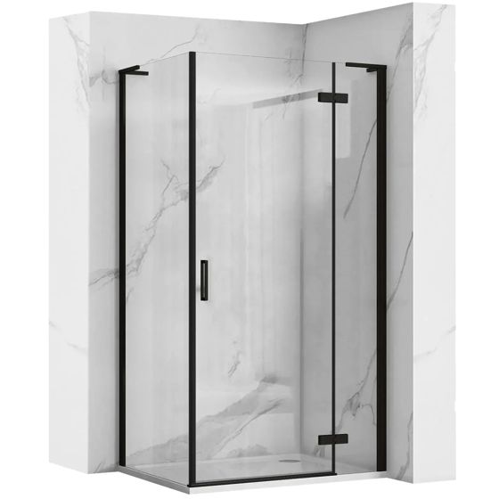 REA Suihkukaappi HUGO 90x80 musta, 90X80X200, 5CM