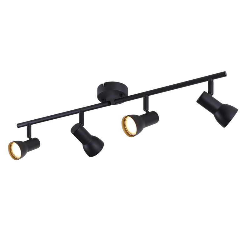 NETTLIFE 4- liekkinen GU10- kattospottivalaisin, moderni muotoilu, metalli, olohuoneeseen, eteiseen