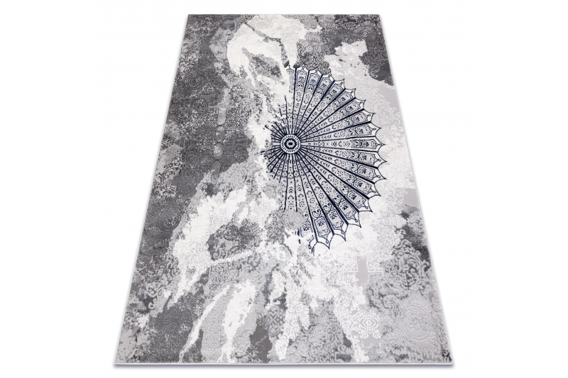 Matto ALLURE 5715 - tyylikäs, glamour vaaleanharmaa / tummansininen 120x170 cm