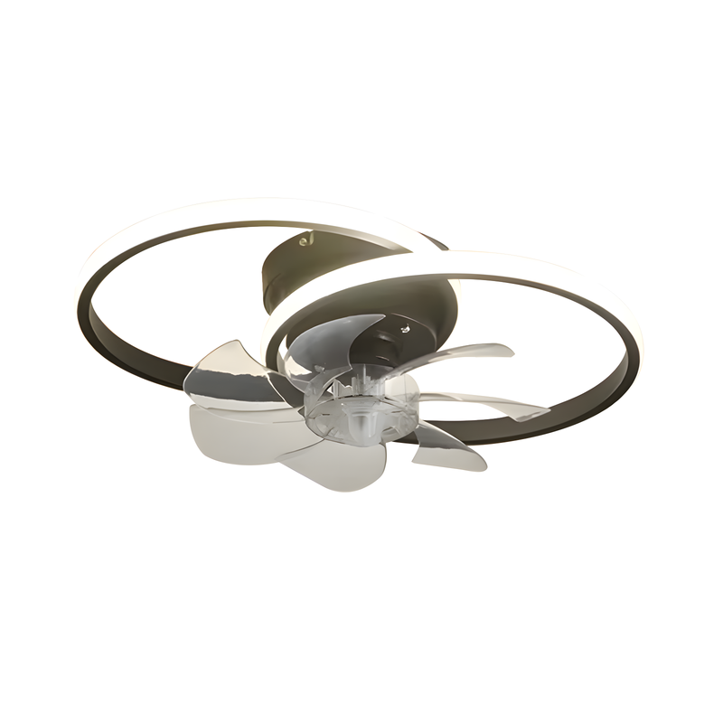 NETTLIFE LED - kattotuuletin Valaistuksella - 36W, musta, hiljainen Kaukosäätimellä, 3Värilämpötilaa, 6 nopeutta