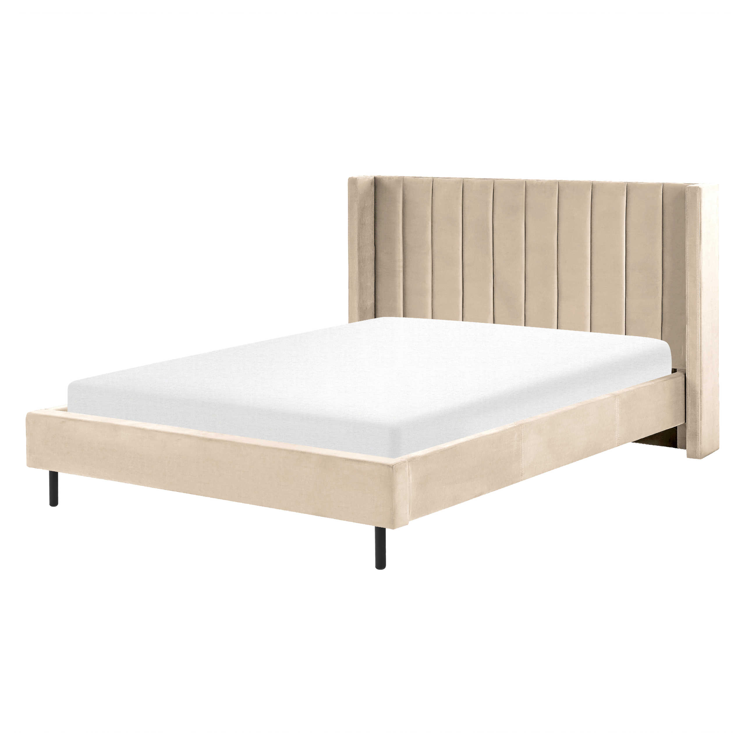 Sänky Sametti VILLETTE 160 x 200 cm Beige