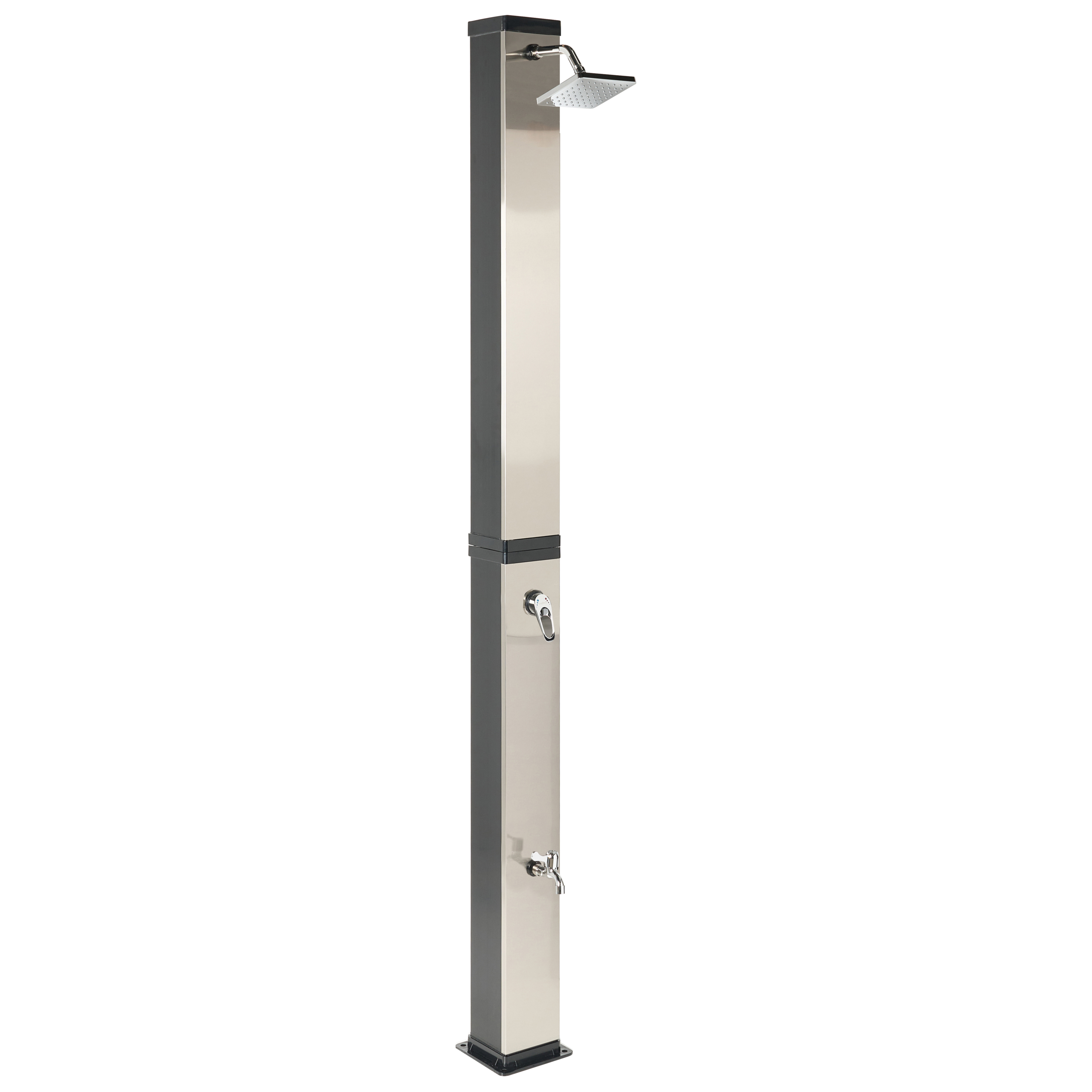 Vapaasti seisova aurinkokäyttöinen ulkosuihku BUENOS Musta