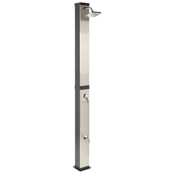 Vapaasti seisova aurinkokäyttöinen ulkosuihku BUENOS Musta