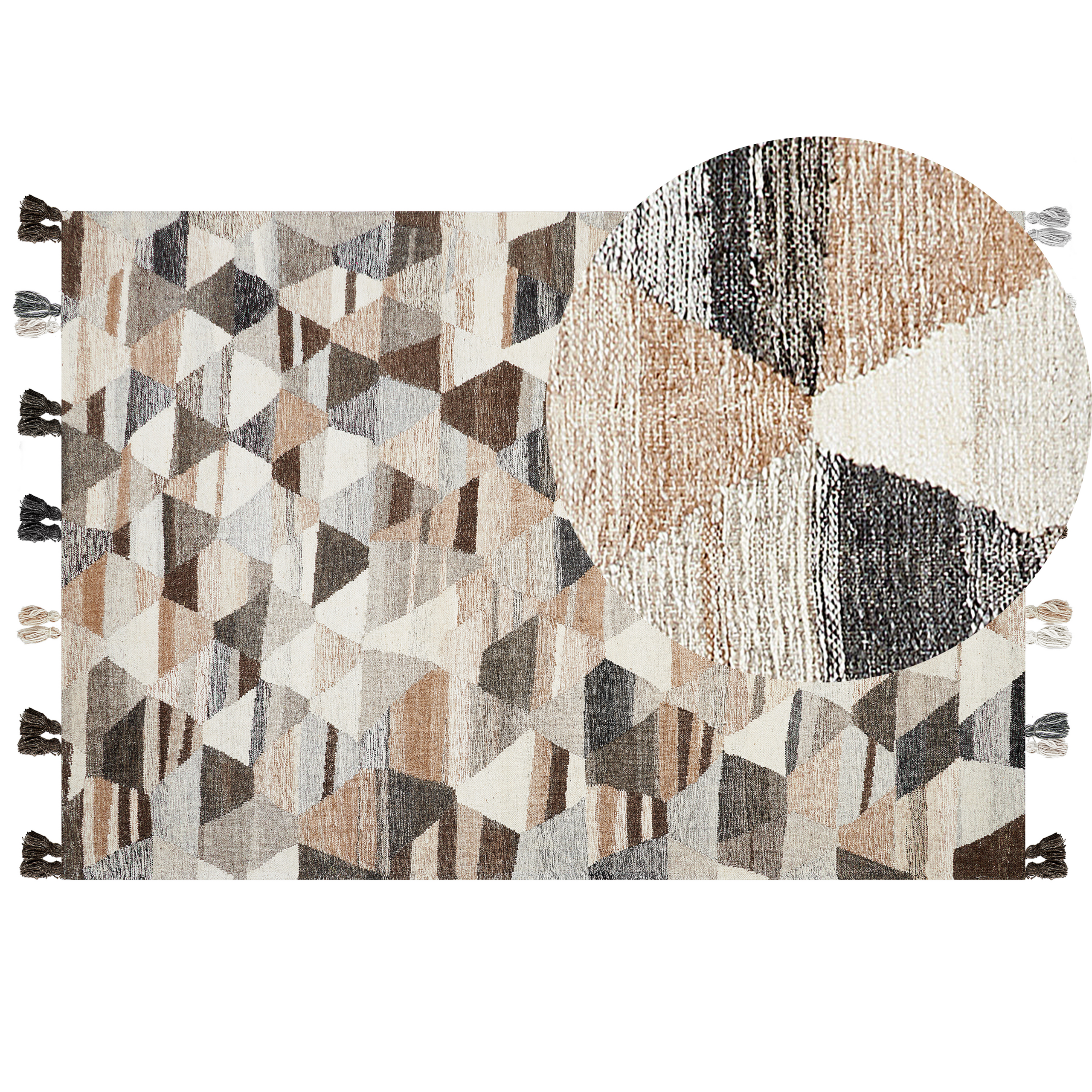Matto ARGAVAND Beige 160 x 230 cm villa Kelim-matto