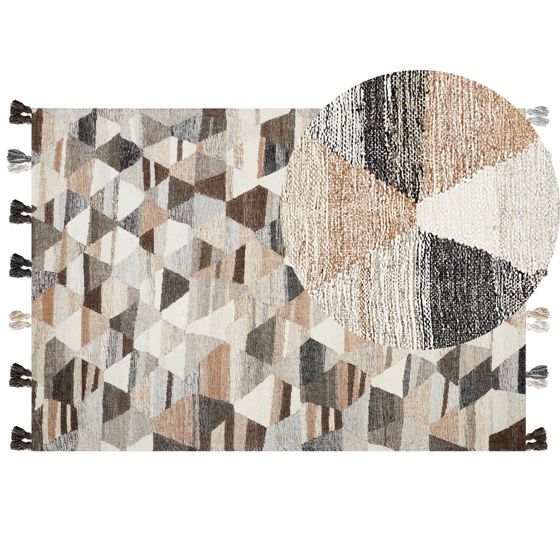 Matto ARGAVAND Beige 160 x 230 cm villa Kelim-matto
