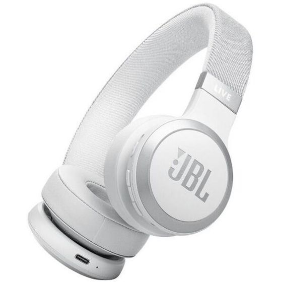 JBL Live 670NC Bluetooth-kuulokkeet, valkoiset