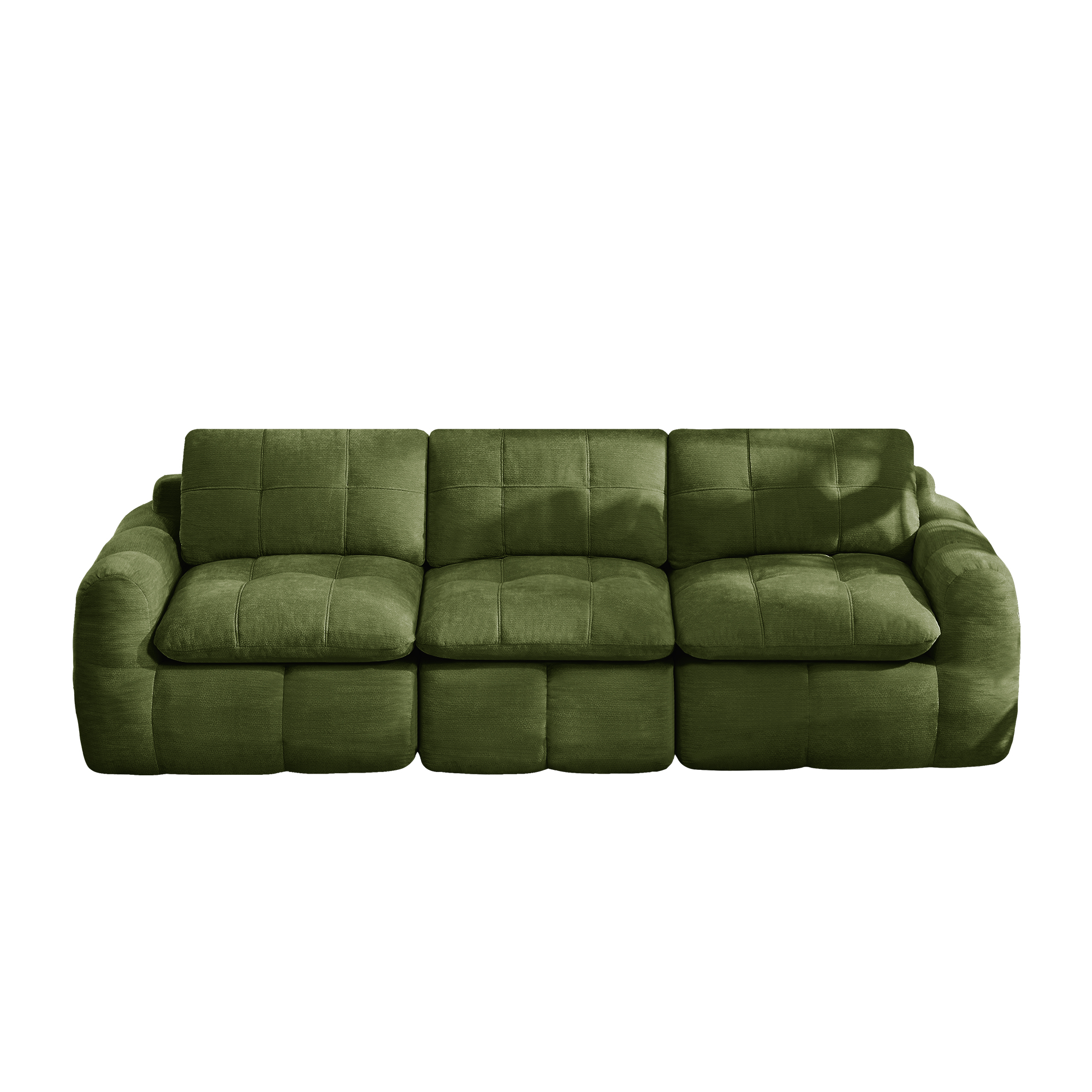 moduulisohva 3-paikkainen vihreä chenille moderni ergonominen säädettävä