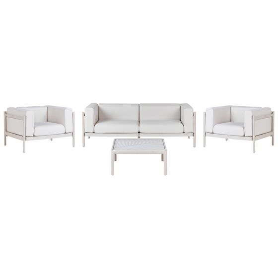 Ulkosohvaryhmä pöydällä 4-istuttava FERRETTI Vaaleanbeige