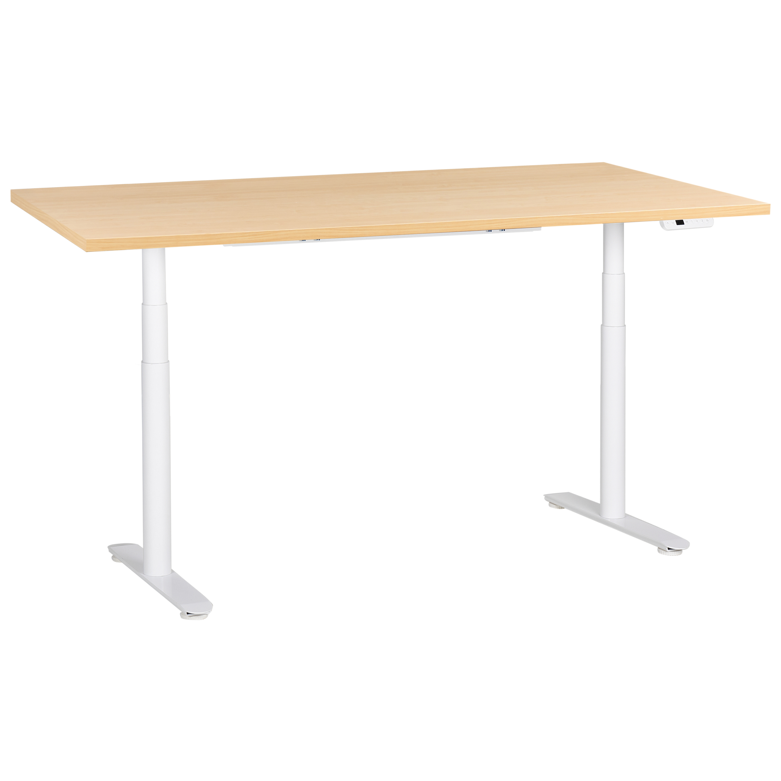 Sähkösäädettävä työpöytä DESTINAS Vaaleanruskea/valkoinen 180 cm 72 cm