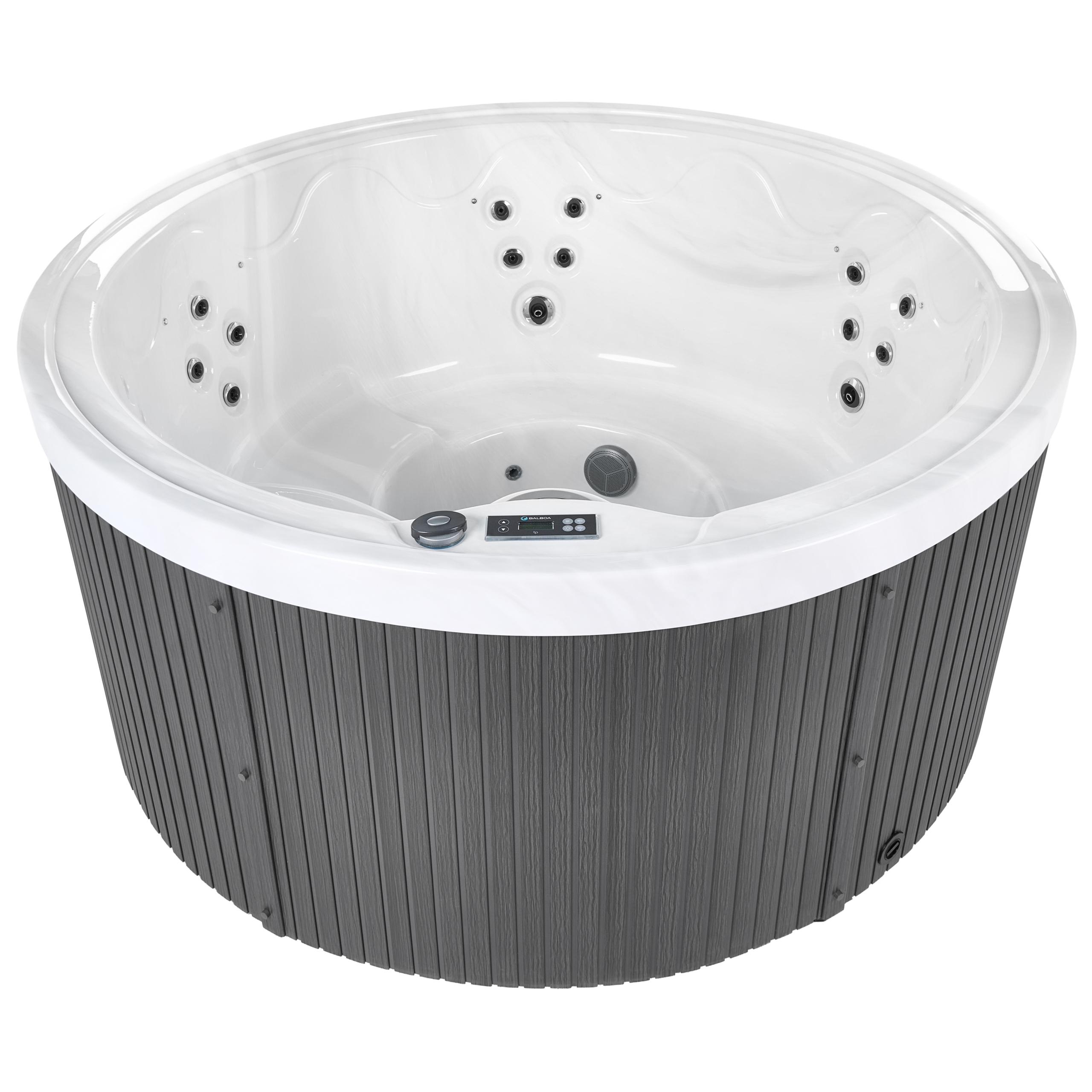 Ulkoporeallas LED-valolla MARFIL Tummanharmaa