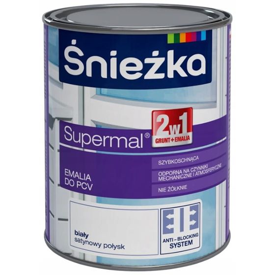 Śnieżka Supermal öljy-ftaali PVC emali 0,75 L valkoinen
