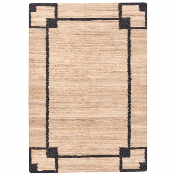 Matto GONDIA Musta/beige 160 x 230 cm Juutti