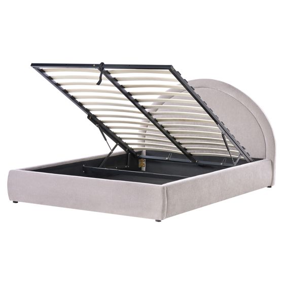 Sänky säilytystilalla kangas MOUZON 160 x 200 cm Beige