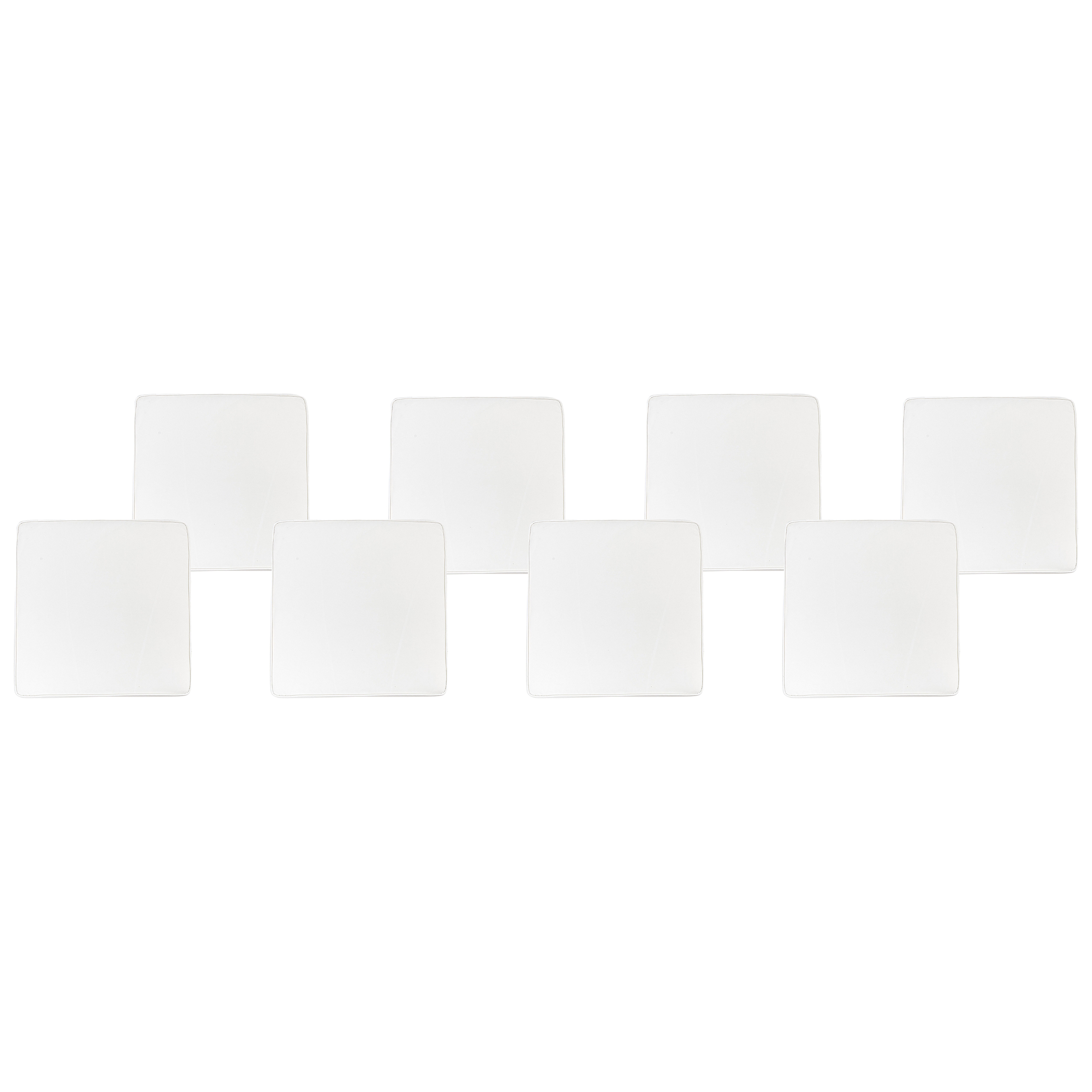 Puutarhatuolien istuintyynysetti 8 kpl SASSARI 46 x 46 cm Luonnonvalkoinen