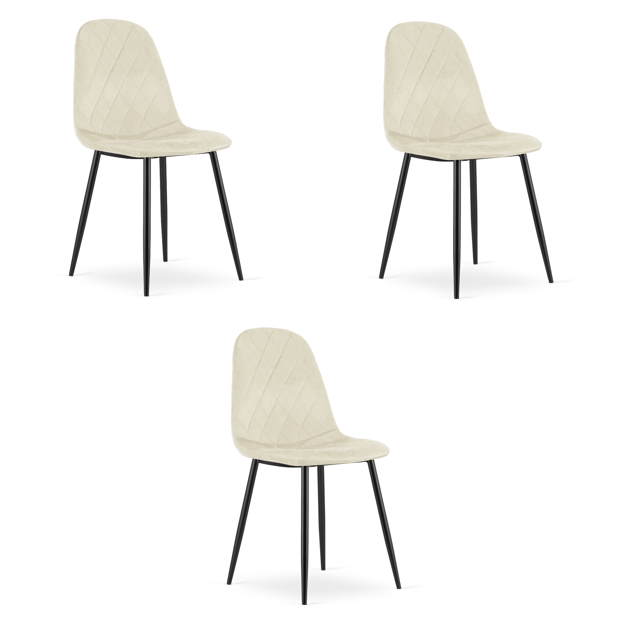 ASTI-tuoli, beige sametti (3 kpl)