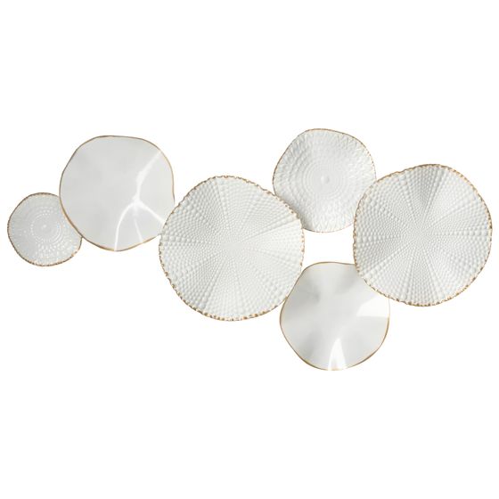 Seinäkoriste NEODYNIUM metalli 47 cm Valkoinen